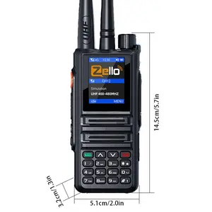 Dual Mode Radio Network & Analog Zello Android Walkie Talkie, WiFi Bluetooth-compatible 2g/4g, Long Range Single Band Outdoor Camping Hiking Skiing Fishing