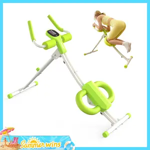 [SUMMERWINS] YAGUD Foldable Ab Workout Machine - 440lbs Heavy Duty Core Trainer with LCD Display, Adjustable Home Gym Equipment for Full Body Fitness