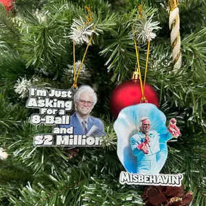 Funny Uncle Baby Billy Acrylic Christmas Ornament, Righte0us Gemst0nes Fan Gift Christmas Decoration