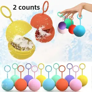 62Reusable Water Balloons for Summer Fun, Fast Fill Refillable Water Blasters, Silicone Outdoor Water Party Games