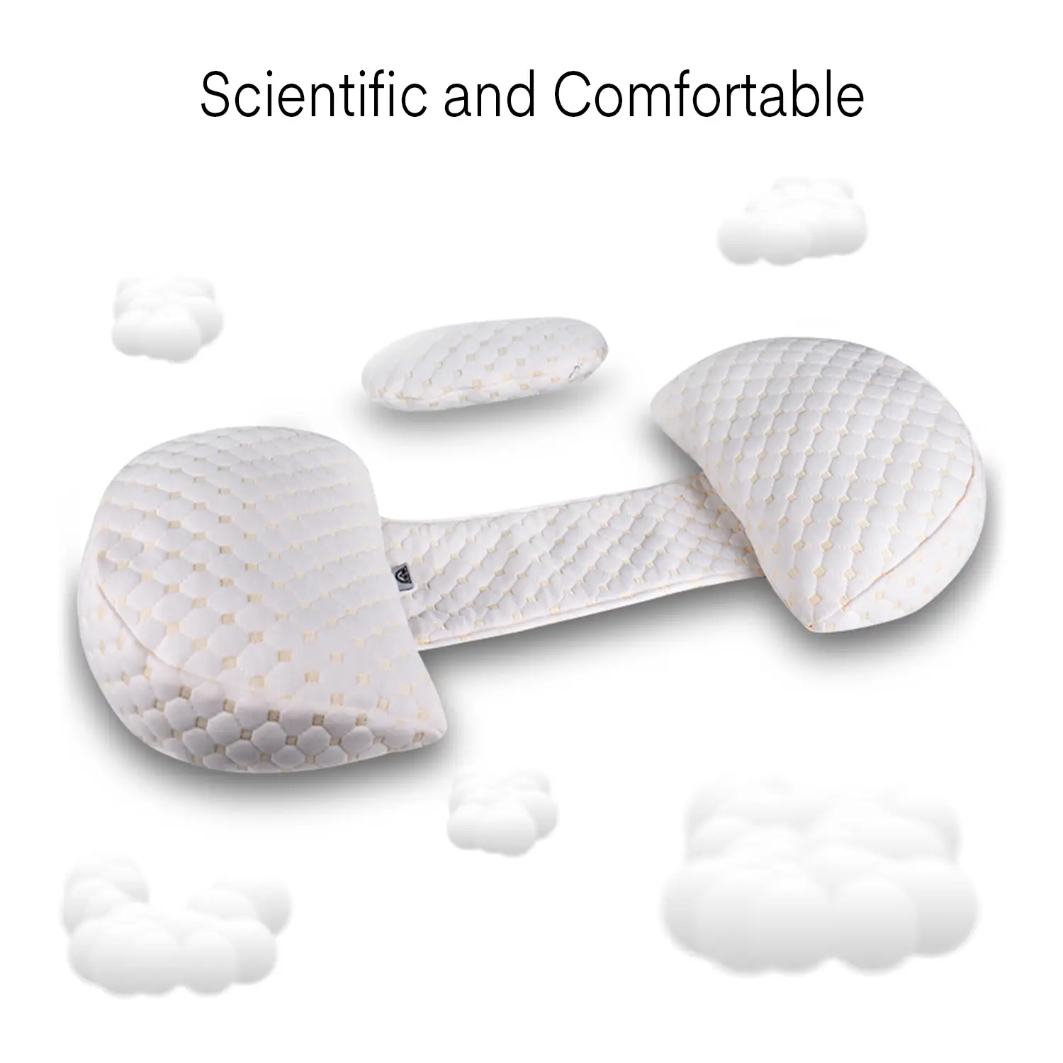 ANGELYCIA- Pregnancy Pillow with Long Adjustable Velcro | Maternity Wedge Pillow for Side Sleeping | Support for Back, Legs, Belly