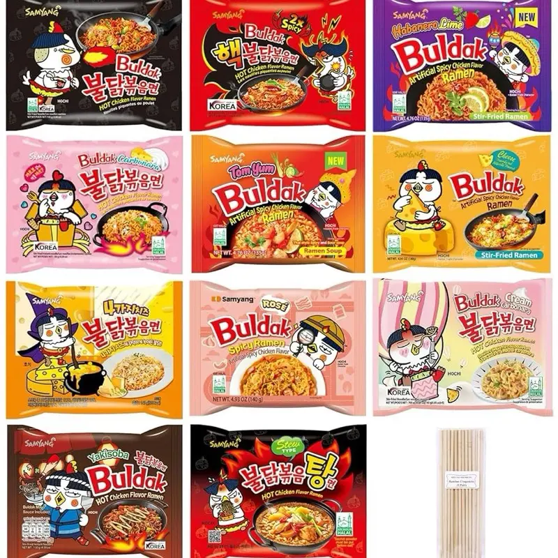 Exotic Snacks Indy - Buldak Noodles Mid 10 Different Noodles Pack!