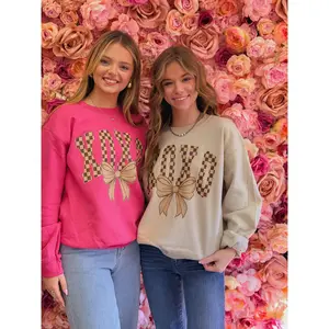 Checkered XOXO, Brown/Tqn Neutral xoxo, valentines day, valentines, heart, xoxo, Sweatshirt