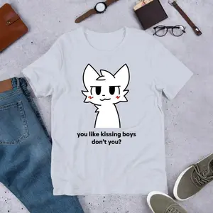 Boykisser Meme, Funny Furry Meme Shirt, Femboy Shirt, Bisexual LGBTQ Pride, Weeb Shirt, Waifu Shirt, Fursona, Transgender, Kissing Boys