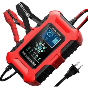 Charger, 0-10A Pulse Repair Charger, 12V 24V  Fully Automatic Trickle Charger, LiFePO4 Lead Acid Automotive  Maintainer Desulfator for    Lawn Mower ATV Boat