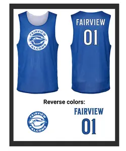 Fairview Falcon Practice Jersey Basketball Reversible