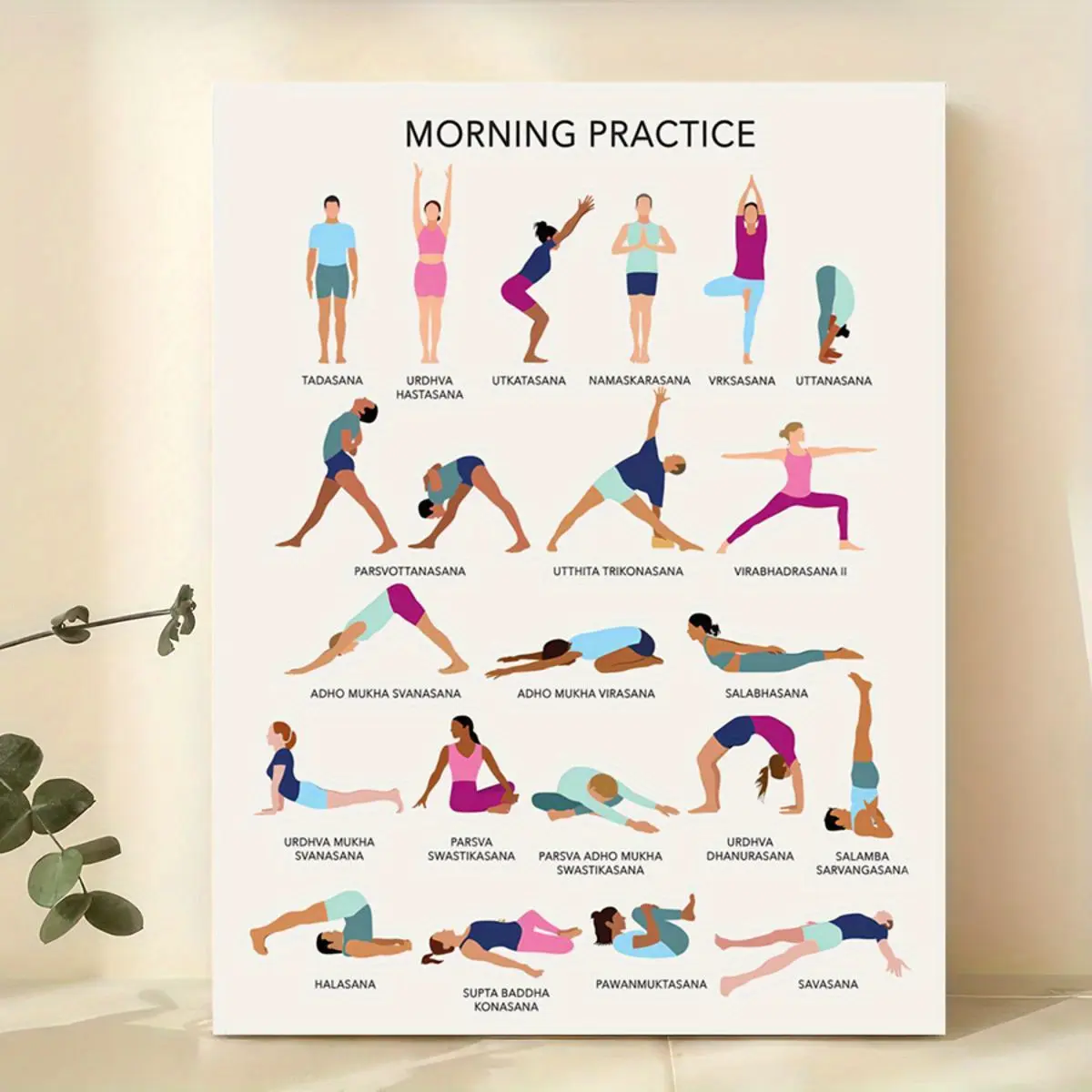 Yoga Morning Practice Canvas Poster - Unframed, Creative Wall Art for Home & Office Decor, Perfect Gift for Yoga Enthusiasts, Suitable for All Seasons