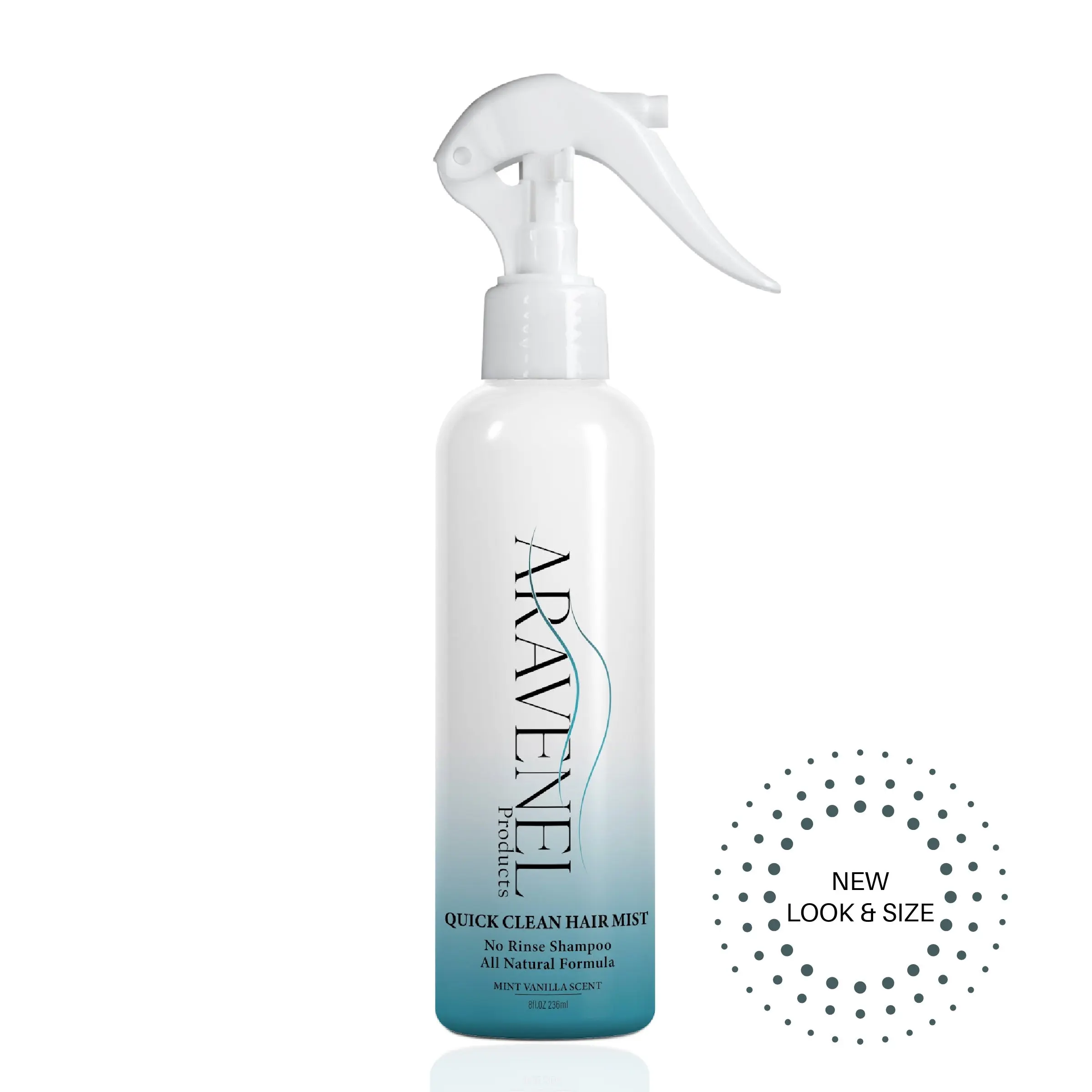 Quick Clean Hair Mist 8oz with Broad Trigger Sprayer for Fresh and Clean Hair on-the-go - Haircare, No Rinse Multipurpose  and Conditioning Refresher Mist  Daily Shampoo Cleansing Conditioner No Rinse