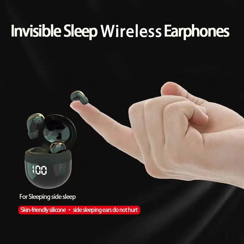 Invisible Earbuds Wireless Bluetooth - Tiny Small Earbuds with Premium Sound Quality, One-Step Auto Pairing, Smart Touch Control - Perfect for Work and Sports