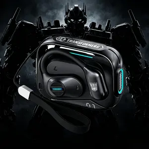 TRANSFORMERS TF-T77 Bluetooth Open-Ear Travel Earbuds TWS BT Headphones Wireless sport Open Ear-hooks Non-in-ear Comfortable Wear Smart Voice Assistant Headset with ENC Buds for Gaming and Gym Use earphones