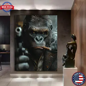 [SALE UP TO 50% - UNFRAMED] Gorilla gangster Poster - Gifr for Friends - Complimentary Delivery