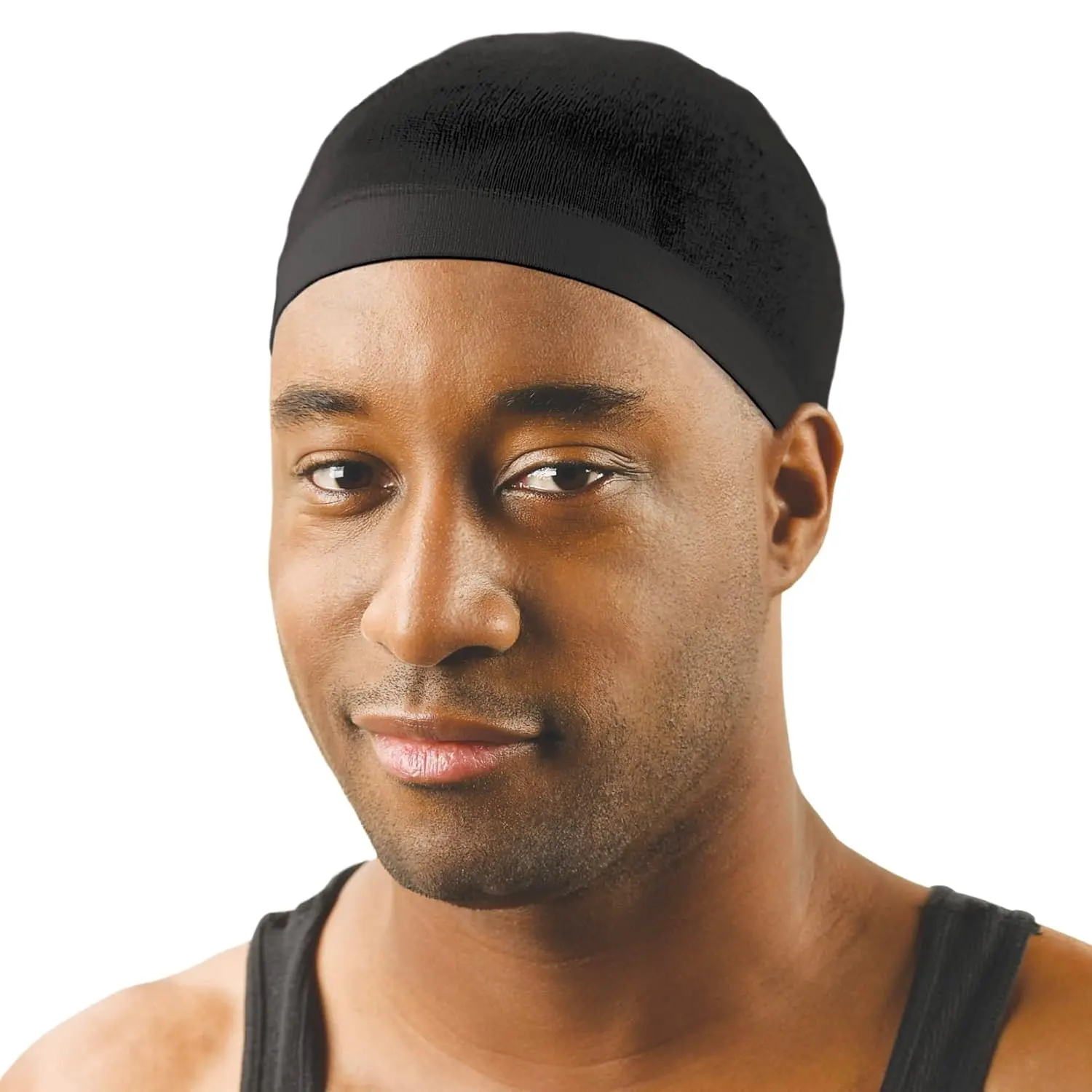 Titan Stocking Wave Cap for Men – Breathable Stretch Hair Net, Secure Fit, Ultra Comfort 2-Pack, Black
