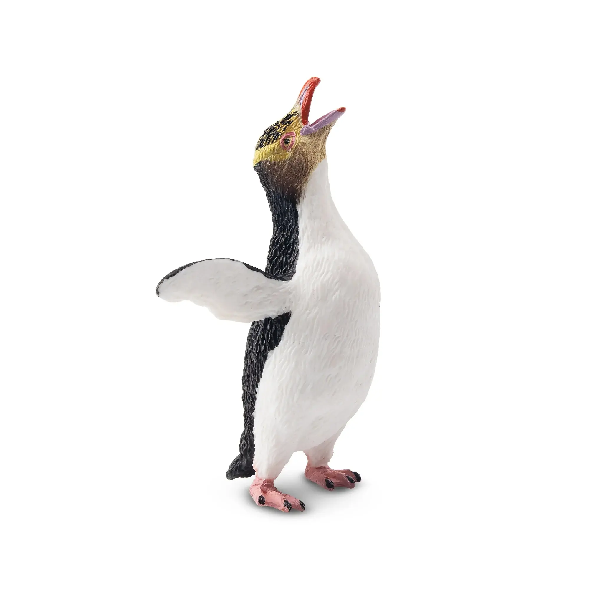 Toymany Hand-Painted Yellow-Eyed Penguin Figurine - Realistic Bird Model, Early Education Tool, Montessori Sensory Play Accessory, Room Accessories, Thoughtful Gift, Collectible Toy Figure
