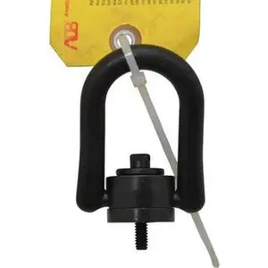 American Drill Bushing 550 Lbs. Load Capacity, 2.29 Inch Wide x 3.23 Inch High x 1.57 Inch Opening, Extra Duty Center Pull Hoist Ring 1/4-20 Thread Size, 0.56 Inch Thread Length, 0.65 Inch Radius, 0.96 Inch Chuck Height 33112