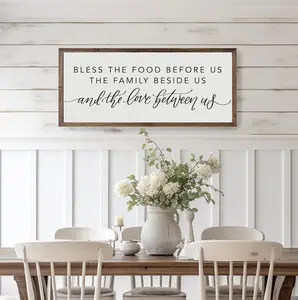 Bless The Food Before Us Dining Room, Wall Decor, Kitchen print, Farmhouse Wall Decor,  Poster No Frame