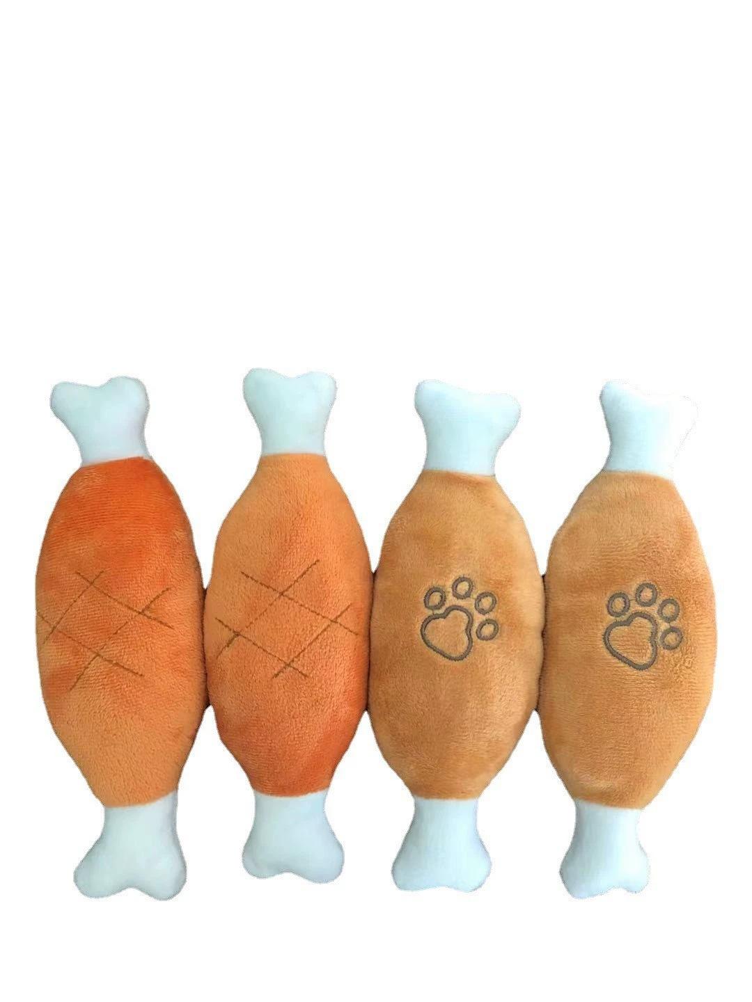 Durable Chew Toy – Sounding Chicken Leg Plush Pet Toy for Dogs, Interactive Training Pet Supplies