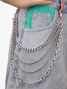 Punk Style Multi-layer Pants Chain, Fashionable Stainless Steel Pants Chain for Men & Women, Trendy All-match & Exquisite Clothes Accessories for Birthday Gift