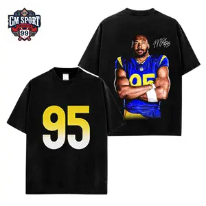 [GM - SPORT] Myles Garrett 95 LA Premium 100% Cotton T-Shirt, Rams House Apparel, LA Rams Football Fans Streetwear Tee, Gift For Football Fan Graphic Tee T-Shirt