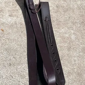 Leather latigo and off billet