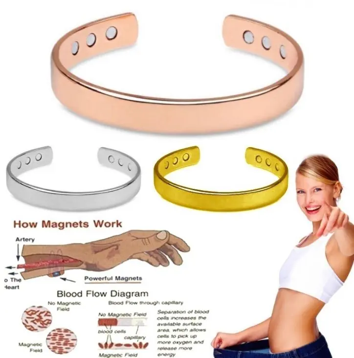 Copper Bracelet Magnetic Healing Bio Therapy Arthritis Pain Relief Bangle Cuff