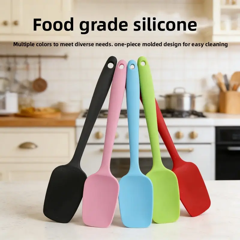 Large T-Shape Silicone Scraper, High Temperature Resistant, Easy to Clean, Comfortable Handle, Premium Silicone, Kitchen Cream Spatula
