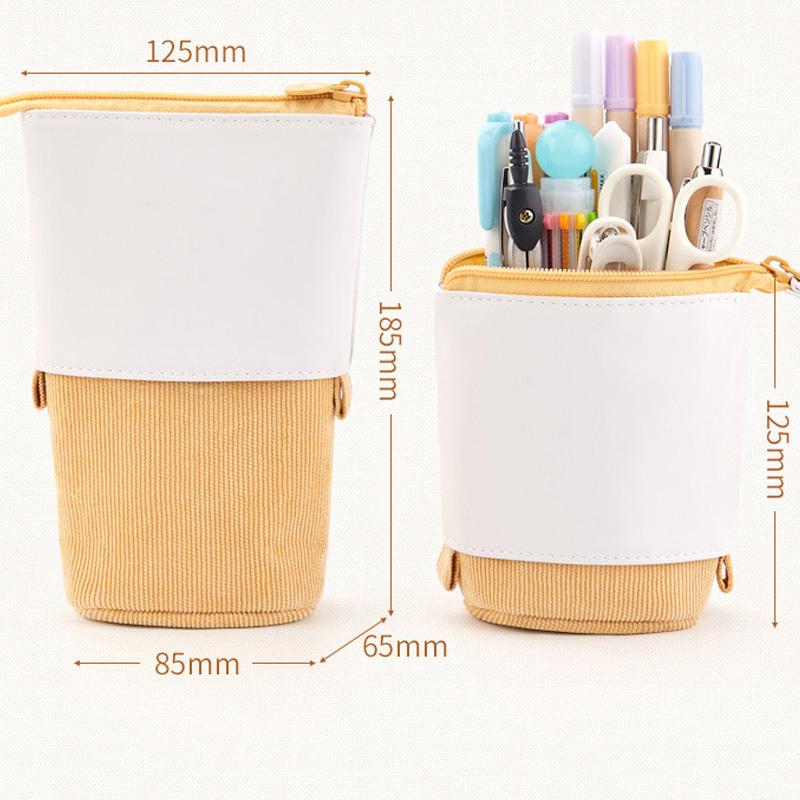 Multifunctional Creative Corduroy Retractable Pencil Case