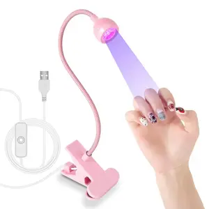 Portable UV Nail Lamp, 360° Adjustable Neck Light, USB Charging, One-Button Switch, Ideal for Gel Nail Curing and DIY Manicure Art