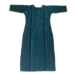 Chikankari cotton kurti