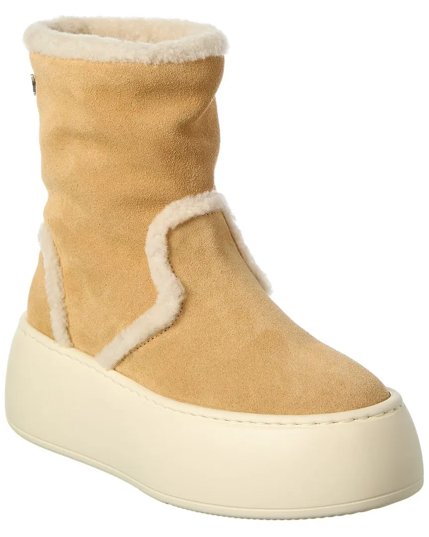 Giuseppe Zanotti Alma Suede & Shearling Platform Boot