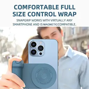 Magnetic Camera Handle, Magnetic Mobile Phone Handle with Remote Control, Portable Compact Smartphone Handle, Phone Accessories
