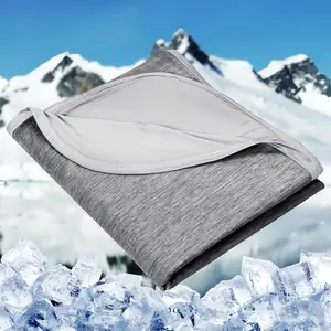 Summer Cooling Blanket Q-Max >0.45 Soft Fleece & Lightweight Throw Blanket for Hot Sleepers Double-Sided Design for Bed, Couch, Travel Cozy Home & Office Decor Reversible Cooling Blanket