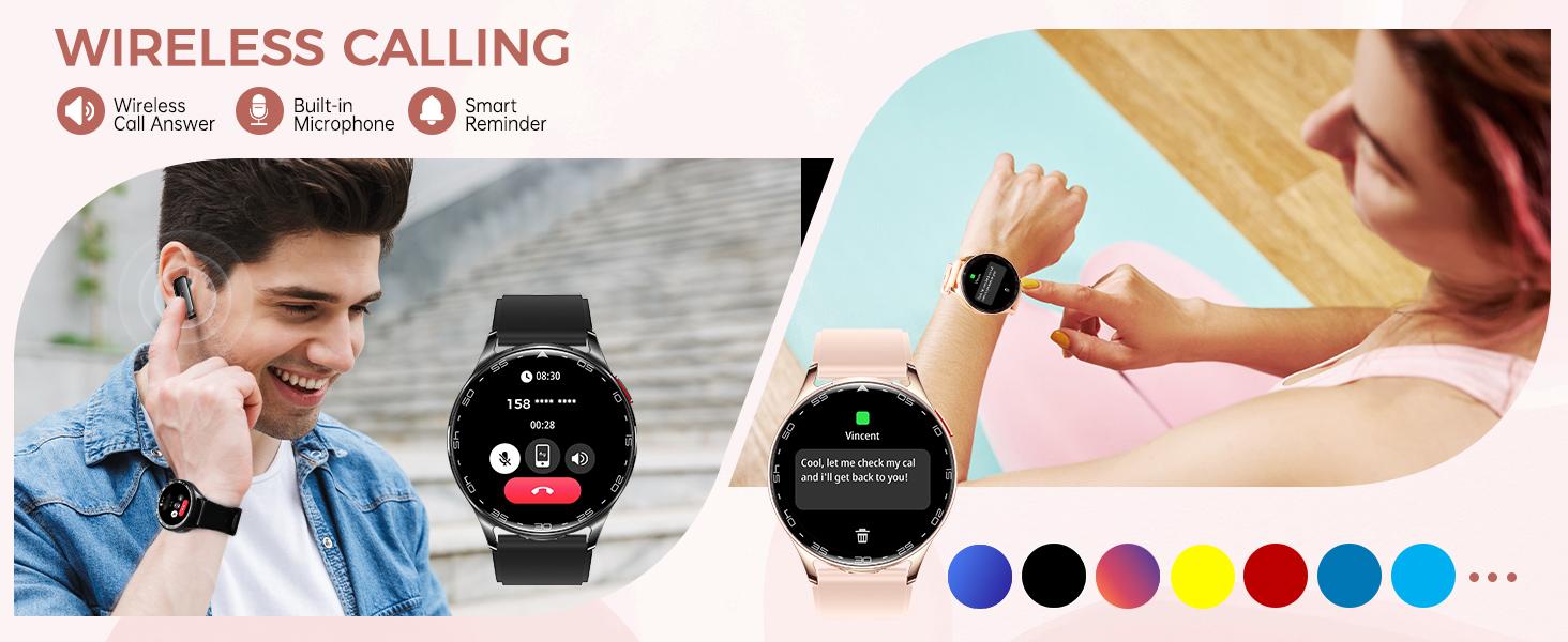 2 in 1 Smart Watch for Men with Earbuds, Wireless Calling Smartwatch with Answer & Make Calls, IP67 Waterproof, 100+ Sports Modes, Massive Dials, Practical Functions & Notification Alert, Compatible with iOS Android, Perfect Gifts