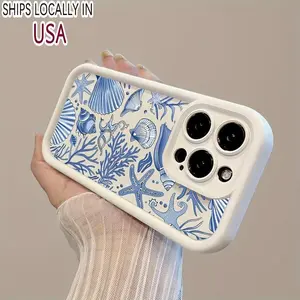Sea Life Pattern Phone Case, Decorative Phone Protector Cover, Phone Accessories Compatible with iPhone 16 15 14 13 12 11 Pro Max