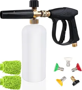 Foam Cannon, 1/4 Inch Quick Connect, Power Washer Foam Cannon with 5 Pressure Washer Nozzles,1 Liter