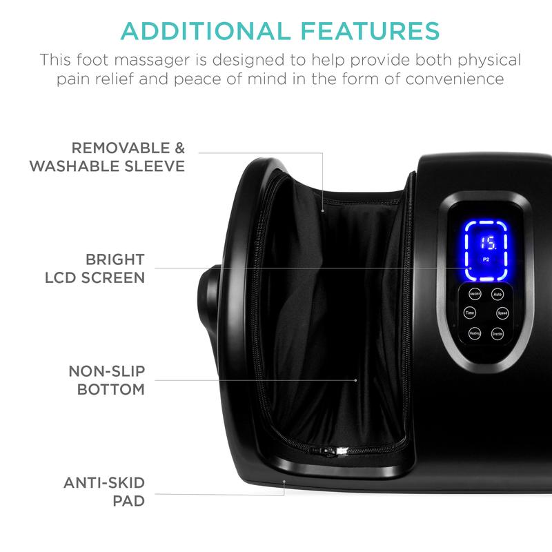 Best Choice Products Foot Massager Machine, Therapeutic Reflexology Massager w/ High-Intensity Rollers