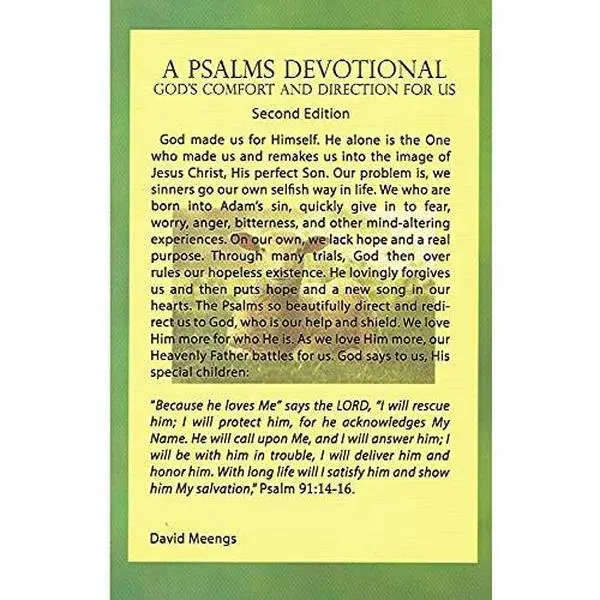 USED-A Psalms Devotional: God's Comfort And Direction For Us by David Meengs (Paperback)