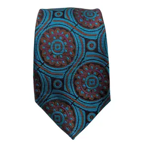 Orbit Appeal Collection: Blue Swirl Pattern Tie