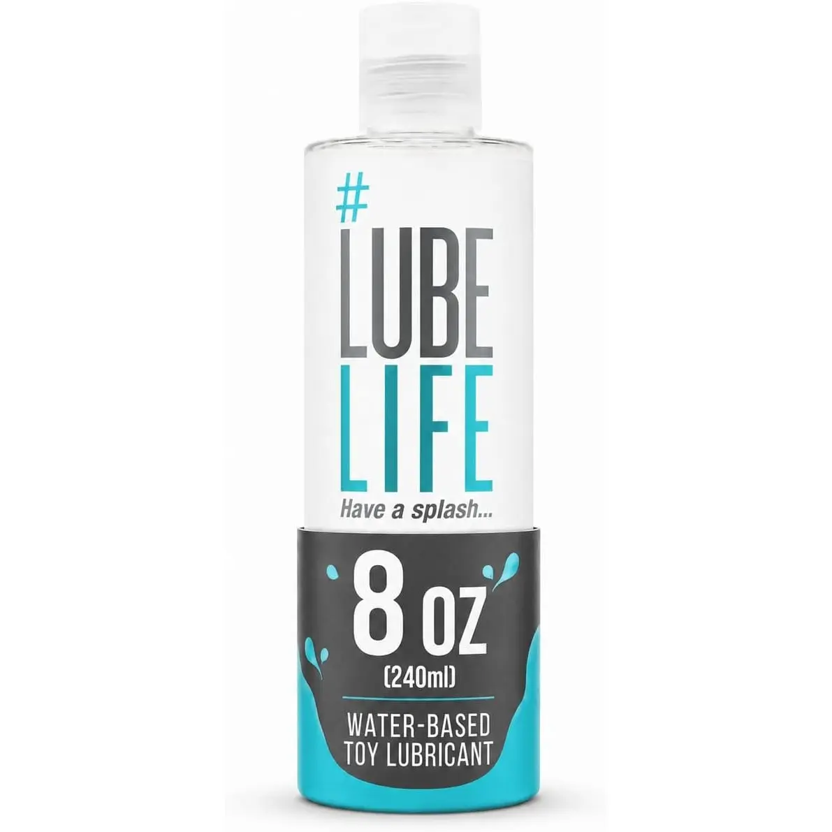 LubeLife - Water-Based Universal Body Gel Lubricant — Silicone-Safe Smooth Hydrating Formula Lubricant (8 oz) Bathroom
