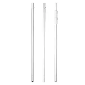 Pool Pole, 3.4 to 15 Ft Telescoping Swimming Pool Cleaning Poles, Professional Adjustable Telescopic Pole with 2 Extension Poles, Heavy Duty Cleaner Stick for Skimmer Net, Brush, Vacuum Head