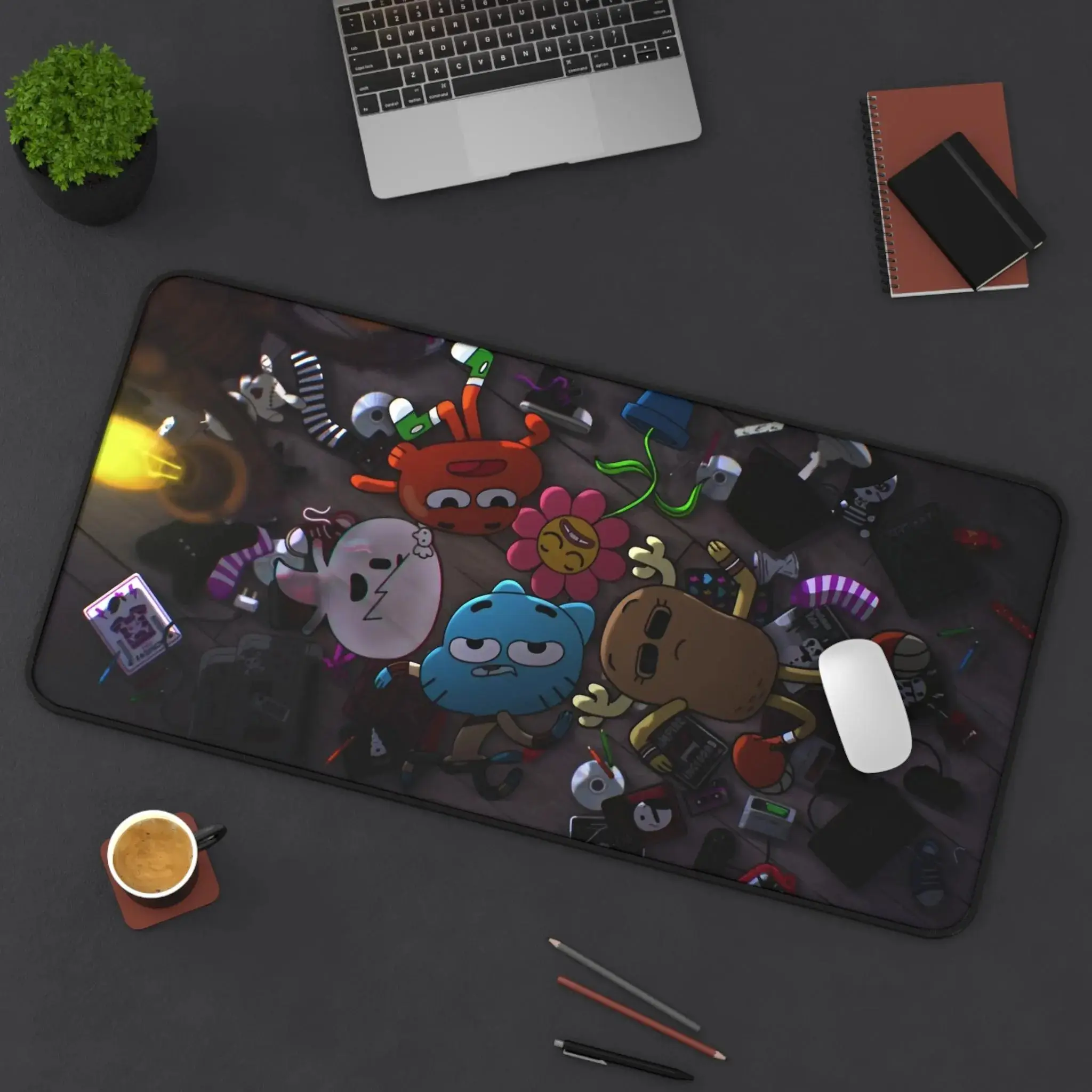 Amazing World of Gumball Desk Mat _ Colorful Office Accessories _ Gamer's Workspace Decor _ Gift for Teens _ Cartoon Art Mousepad