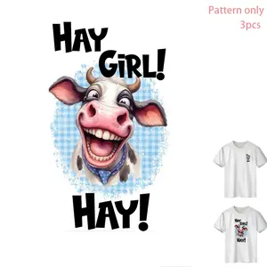 Cow Pattern Heat Transfer Vinyl for T-Shirts - DIY Iron-On Sticker, DTF Transfer, Washable Design, PVC Material, Suitable for Clothes, Hoodies, Jeans, Backpacks, Fashion Accessory