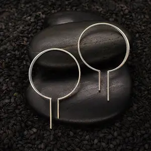 Bulb Earrings with Vertical Bars