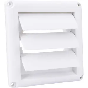 4" Dryer Vent Cover Outside, Louvered Dryer Vent Cover, Outdoor Dryer Vent Cover, Outside Dryer Vent Covers For House, Dryer Vent Plastic Cover - White