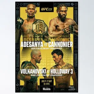 ufc 276 fight POSTER UNFRAMED  POSTER UNFRAMED
