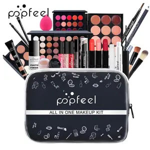 Makeup Set, Facial Makeup Set, All-in-one Makeup Kit Including Eyeshadow, Eyeliner, Lipstick, Concealer, Brush, Mascara, Makeup Set for Beginners, Gift, Glam Set, Daily Makeup Kit, Cosmetics Kits, Makeup Bundle Box, Makeup Palette Set, Lip Tint Set