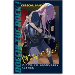 Bocchi The Rock Out Movie Art Canvas Art Posters for Room Aesthetic And Wall Art Living Room Decor Poster