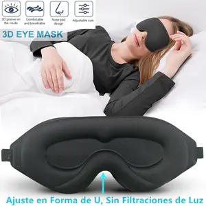 3D Deep Contour Sleep Mask, Adjustable Strap, Stretchable Eye Mask, 100% Light Blocking, Soft Comfortable, Travel Yoga Nap Eye Mask, Unisex