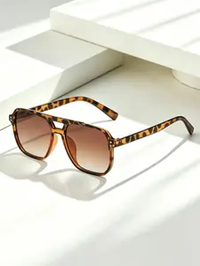 Unisex Vintage Square Frame Sunglasses, Trendy Casual Sunglasses for Travel Use, Fashion Accessories for Outdoor Activities