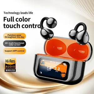 Bluetooth 5.4 Wireless Earphone Power LED Digital Display Clip on Gaming Earphones Waterproof Sports Earphones