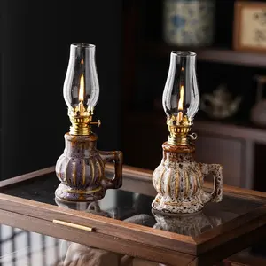 Retro Kerosene Lamp, Tea Table Decor#RetroOilLamp #VintageKeroseneLamp #TeaTableDecor #TeaRoomDecor #CozyHomeDecor #NostalgicDecor #BudgetHomeDecor #TikTokMadeMeBuyIt #ChineseStyleDecor #CeramicLamp